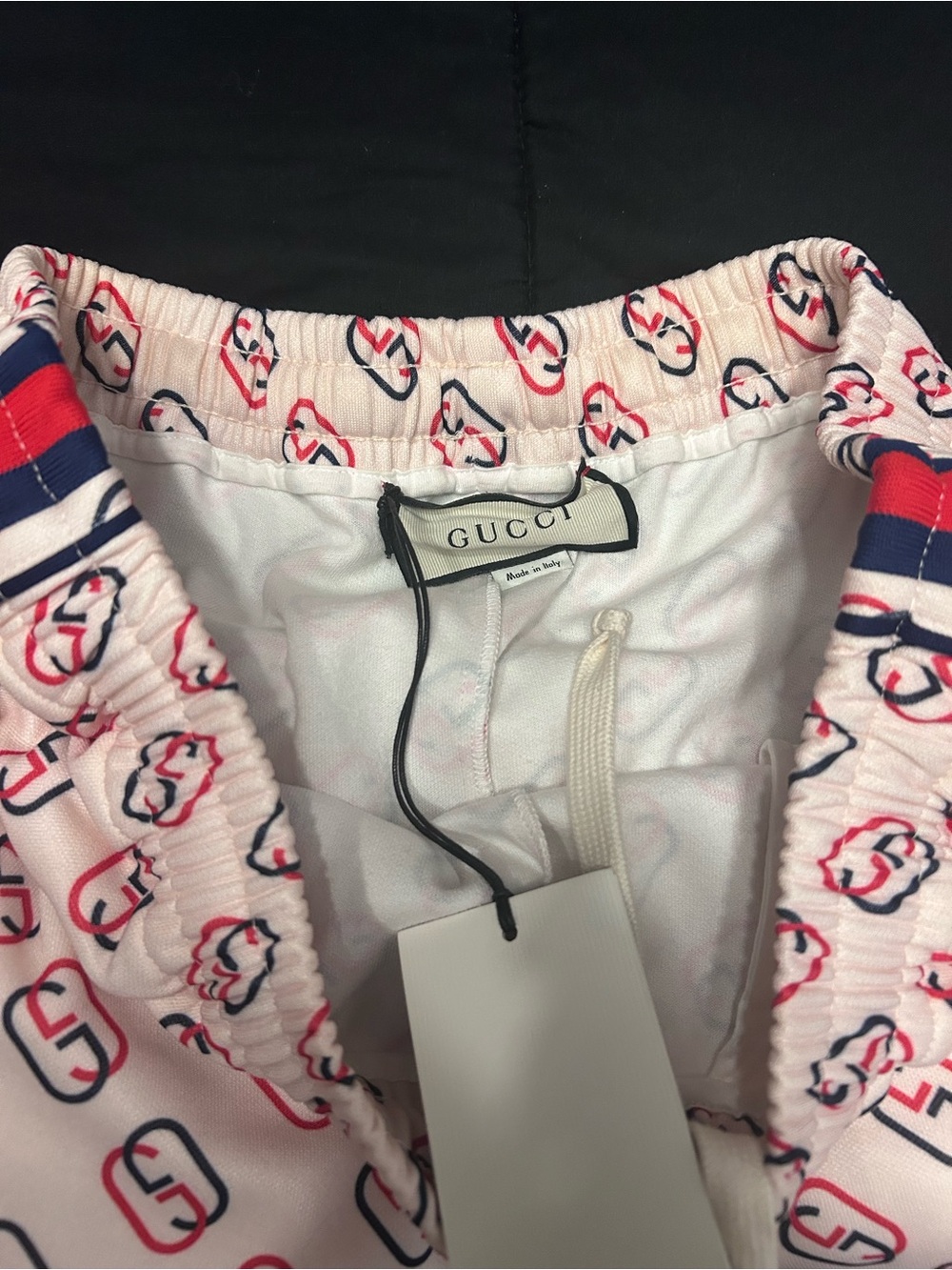 Guess Pink, Red and Navy Logo Track Pants
